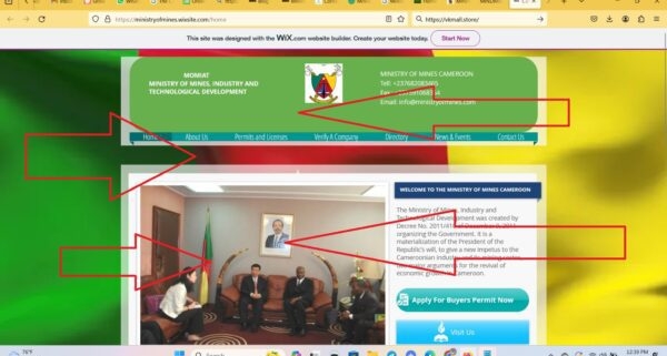 Ministry of Mines Cameroon Scam