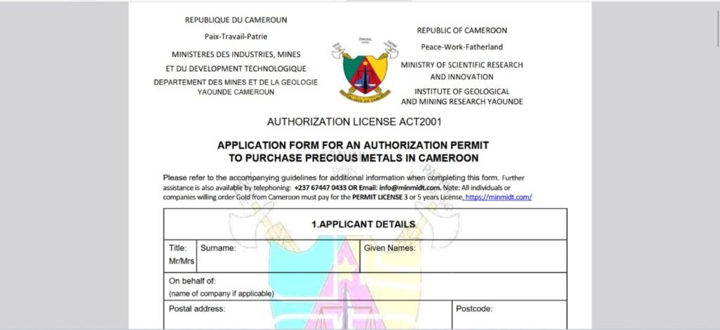 Ministry of Mines Cameroon