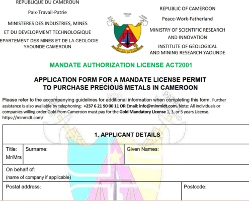 Gold mandatory downloaded application form