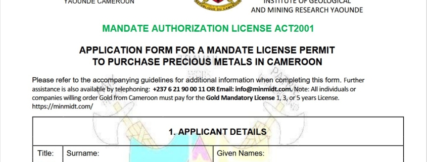 Gold mandatory downloaded application form