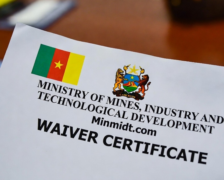 Waiver certificate Waiver certificate